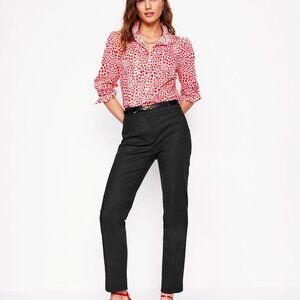 BODEN 4 Black Richmond 7/8 Trousers Slim Pants British